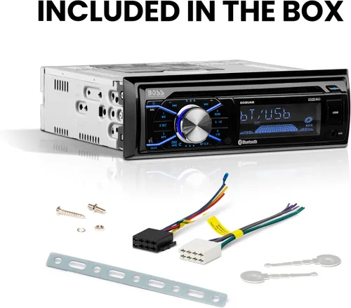 Vista 7 de BOSS Audio Systems 508UAB Estéreo para Auto - Single DIN, Bluetooth, Reproductor de CD, Receptor de Radio AM/FM, Entrada Auxiliar, USB, Micrófono