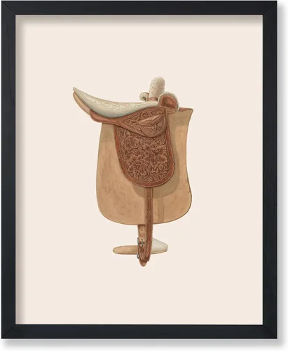 Vista 44 de Poster Master Póster vintage de cuero para silla de montar, estampado retro de vaquero, arte de silla de montar, diseño occidental, impresión