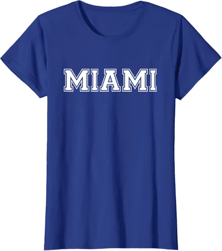 Vista 81 de Camiseta de regalo deportiva estilo universitario Miami Florida, Negro, S