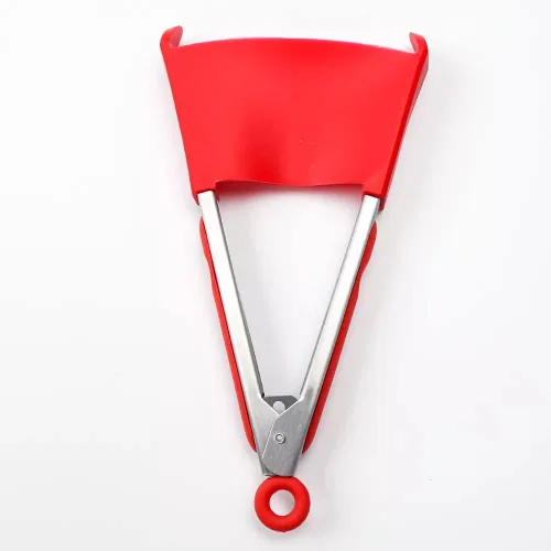 Vista 2 de Generic Espátula roja de 12 pulgadas, pala creativa 2 en 1, multifuncional, antiadherente, de silicona, para cocina, 2 tamaños, resistente al calor