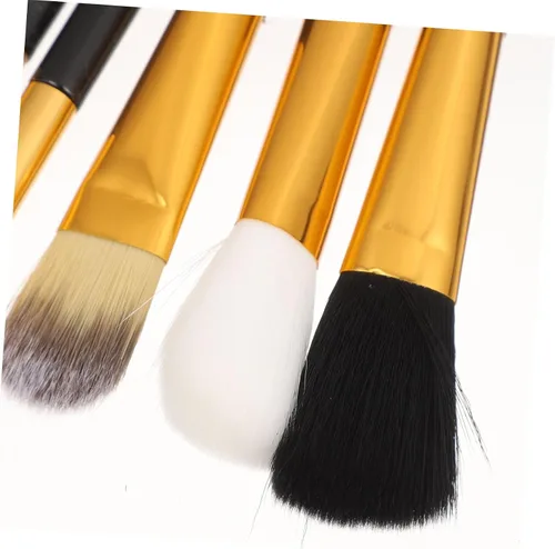 Vista 8 de Makeup Brush Organizer Case Black Leather Makeup Brush Bag with Eyebrow Pencil Holder for Women