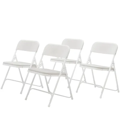 Vista 10 de National Public Seating NPS Serie 800 - Silla plegable ligera de plástico/poliéster de alta calidad, color negro, paquete de 4 unidades (810/4)