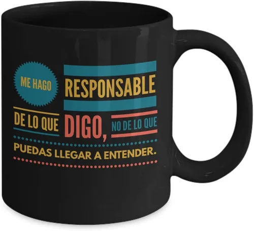 Vista 2 de Regalo para hermano hermana novio novia esposa esposo Taza de Cafe Entender Vaso, taza café divertidas, tazas personalizadas, taza de café Negro
