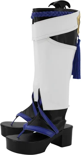 Vista 4 de Genshin Impact Wanderer Scaramouche Zapatos Botas Cosplay Traje Personalizable Tamaño 0711093