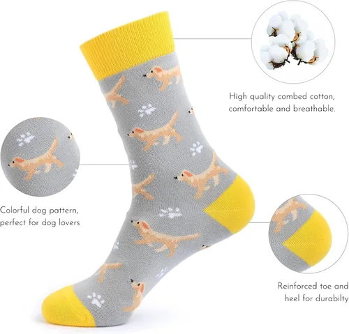 Vista 6 de Knapfold Calcetines divertidos para hombre con diseño de animal