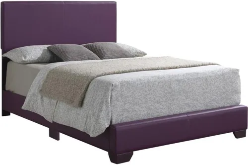 Vista 7 de Glory Furniture Aaron - Cama matrimonial tapizada de piel sintética en color verde manzana