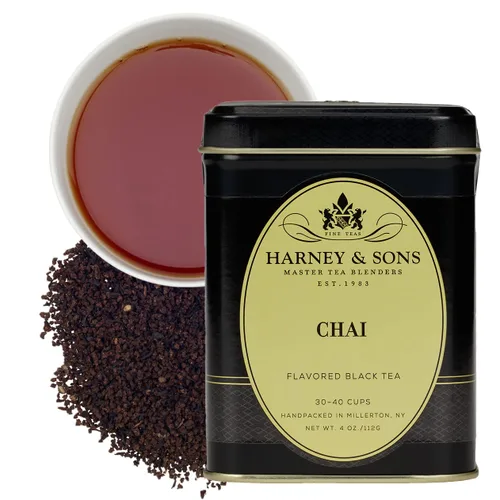 Vista 12 de Harney & Sons Té de Ceilán e India Lata de 4 onzas, té de hojas sueltas, también conocido como Orange Pekoe Mezcla de té negro Assam y Ceilán