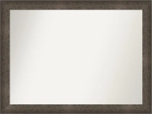 Vista 857 de Amanti Art Espejo de pared personalizado no biselado (25 x 25 pulgadas), marco de bronce acentuado, varios tamaños personalizados, espejo de baño