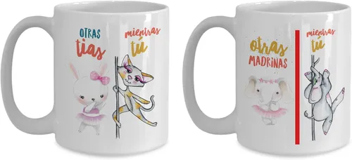 Vista 3 de Regalo para hermana, madrina Taza de Café para Navidad Regalo perfecto para graduados, profesionales y estudiantes de enfermeria Vaso con Negro