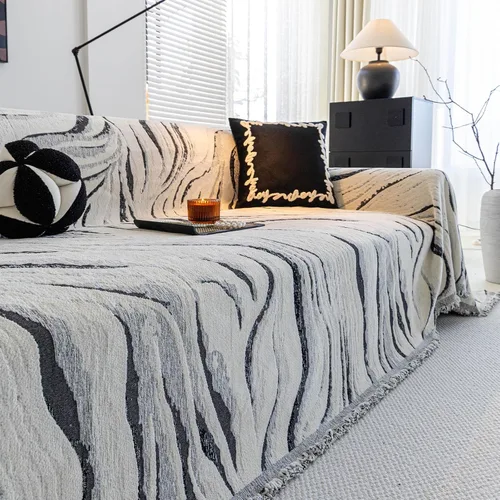 Vista 103 de ROOMLIFE Manta de sofá estilo azteca boho para sillones de 2/3 cojines, fundas de sofá lavables y antideslizantes aptas para mascotas, protector
