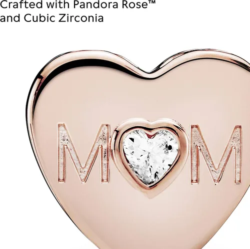 Vista 3 de PANDORA Corazón madre circonita cúbica transparente Metal Circonita cúbica