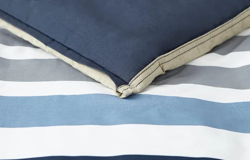 Vista 3 de Nautica - Juego de funda de edredón tamaño individual, ropa de cama reversible de algodón con cierre de botón, decoración informal para el hogar