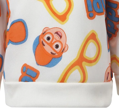 Vista 3 de Blippi Conjunto de sudadera y pantalones de 2 piezas para niños pequeños - BlancoNaranjaNegro