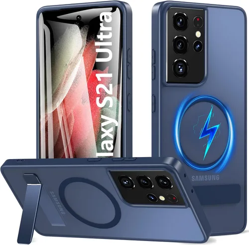 Vista 35 de Funda OWKEY Samsung Galaxy A13 5G, Funda Magnética para Teléfono con Soporte y Protector de Pantalla, Funda Protectora Antihuellas y a Prueba de A13