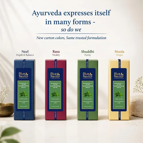 Vista 5 de Blue Nectar Aceite de árbol de té para el cabello Aceite natural anticaspa para el cuero cabelludo Aceite para el cabello ayurvédico a base