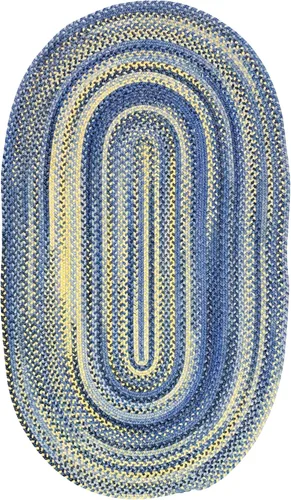 Vista 41 de Capel American Heritage Barn Blue Alfombra Trenzada de Cesta de 0' 12" Azul granero