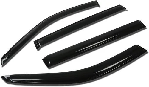Vista 12 de Auto Dynasty 4 viseras adhesivas para ventana compatibles con Avalon de 4 puertas 2000 2001 2002 2003 2004 2000-2004, deflector protector de lluvia