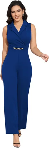 Vista 106 de DeftSharp Overol largo y elegante para mujer, sexy, para cóctel, fiesta, club, casual, para trabajo