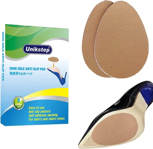 Vista 9 de Unikstep 5 pares de almohadillas de goma autoadhesivas antideslizantes, almohadillas de goma autoadhesivas antideslizantes, calcomanías y Negro