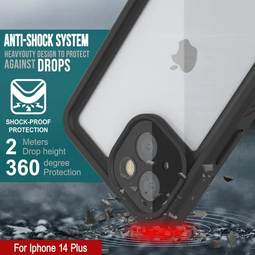 Vista 4 de Punkcase Funda impermeable para iPhone 14 Plus [serie extrema] [ajuste delgado] [certificado IP68] [a prueba de golpes] [a prueba de nieve]