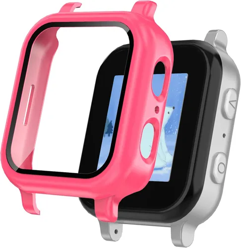 Vista 9 de Paquete de 2 fundas protectoras compatibles con Gabb Watch 3/3e, carcasa rígida de policarbonato duro con protector de pantalla de vidrio templado