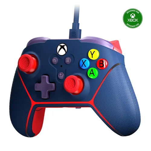 Vista 2 de Surge Livewire Microwatt Controller (Blue), Junior Wired Controller for Xbox Series XS, Xbox One, & Windows 1011