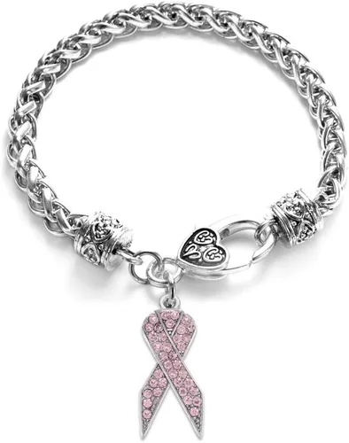 Vista 31 de Inspired Silver - Pulsera de plata con dije personalizado y circonitas cúbicas.