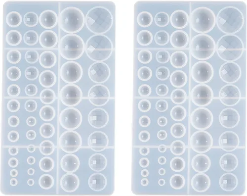 Vista 6 de Molde de silicona con piedras preciosas facetadas, 2 unidades para hacer joyas Molde de fundición de joyería de gemas,moldes de fundición