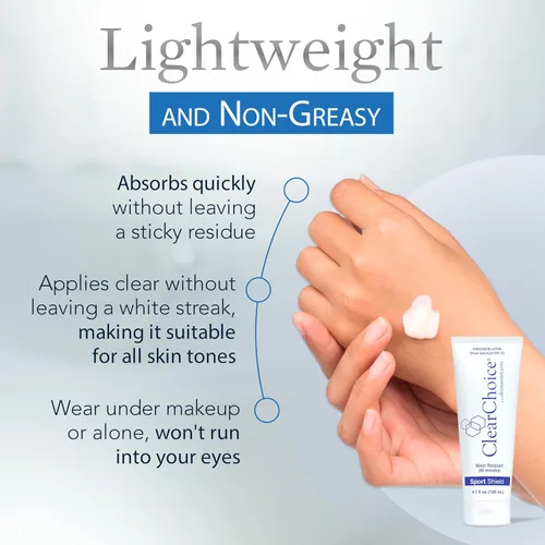 Vista 5 de Clear Choice - Protector solar para rostro SPF 45, protector solar sin aceite e hidratante ligero con óxido de zinc, seguro para arrecifes, amplio