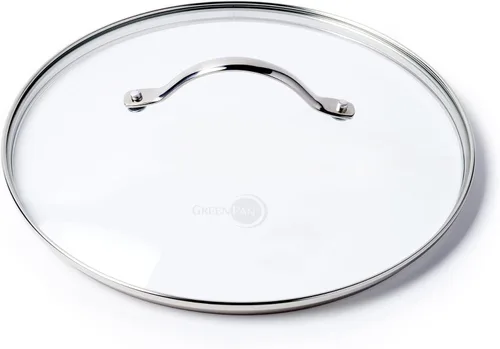 Vista 3 de GreenPan Tapa de vidrio con mango de acero inoxidable, 8