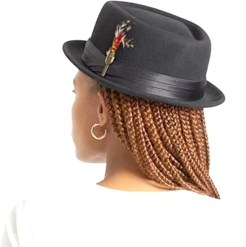 Vista 3 de Brixton Sombrero Stout Pork Pie para Hombre Negro/Negro