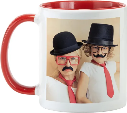 Vista 10 de Let's Make Memories Taza con fotos personalizada, taza de café personalizada, tu foto o obra de arte de niños, para ella, cumpleaños, para mamá