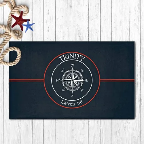 Vista 5 de Tapete antideslizante personalizado de bienvenida a bordo, tapetes de puerta de anclaje con nombre personalizado, regalo personalizado, alfombra