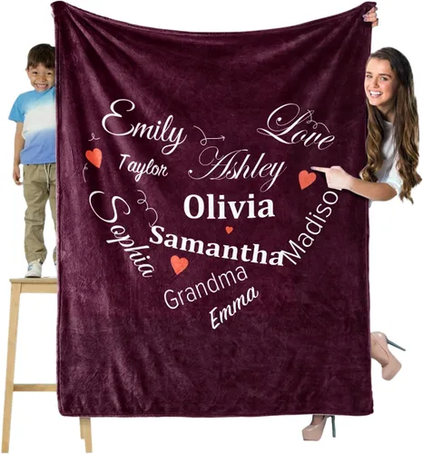Vista 13 de Novgarden Manta personalizada con foto/texto, manta de franela personalizada con imagen, regalos divertidos para mamá de hijas, regalos de amistad