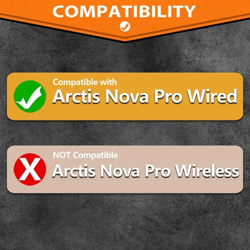 Vista 2 de Nova Pro - Almohadillas de repuesto con cable para auriculares Arctis Nova Pro con cable de TRANSTEK, durabilidad mejorada y aislamiento de sonido
