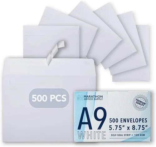 Vista 21 de MOS — Sobres de Papel Kraft A1 de 3.6 x 5.1 Pulgadas, Paquete de 100 — Sobres de Invitación Autoadhesivos Marrones de Peso Pesado para RSVP