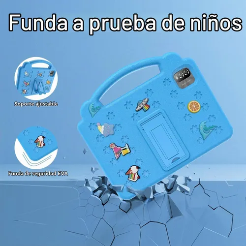 Vista 3 de Tablet de 10 Pulgadas para Niños con Estuche, Tablet Android 15 para Edades 3-12, 64GB, Tablet Educativa, Control Parental, WIFI 5G, Cámara Dual Azul