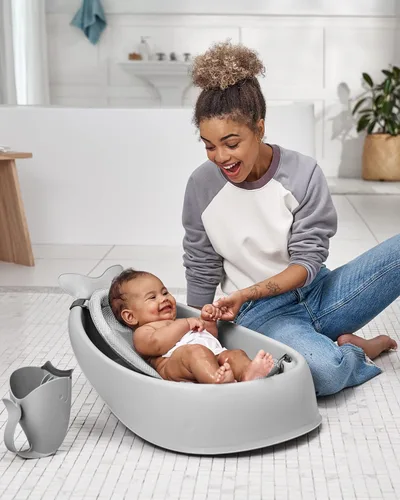 Vista 10 de Skip Hop Taza de enjuague de baño para bebé MOBY - Enjuagador de cascada sin lágrimas, color gris, edad 0+, (paquete de 12)