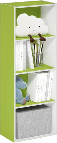 Vista 17 de Furinno LUDER - Estantería de libros, estantería moderna de 2 niveles, estantería abierta de 9 x 16 x 21, para sala de estar, dormitorio, oficina