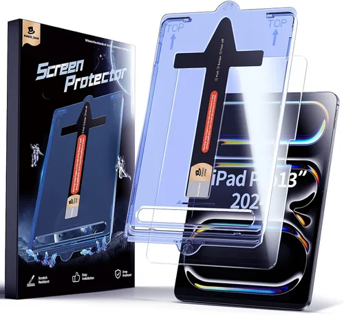 Vista 7 de MAGIC JOHN Protector de pantalla para iPad Air de 11 pulgadas M2 [6th 2024], vidrio templado, eliminación automática de polvo, sin burbujas