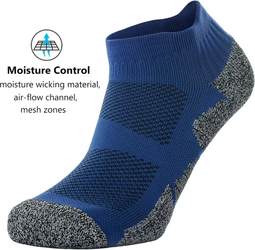 Vista 5 de CWVLC - Calcetines tobilleros deportivos de compresión acolchados unisex