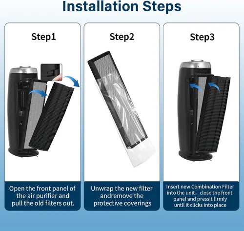 Vista 7 de 2 Pack Filtro HEPA para Eliminación de Humo Compatible con GermGuardian Air Puri-fier AC4825 AC4300 AC4800 AC4900 AC4850, Filtro de Reemplazo