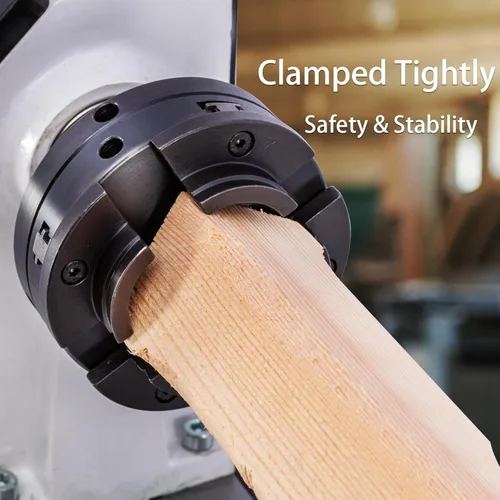 Vista 3 de CXRCY Portabrocas de torno de 4 pulgadas para carpintería, juego de mandíbulas de torno de madera autocentrante de 4 mandíbulas con rosca de 1 x 8