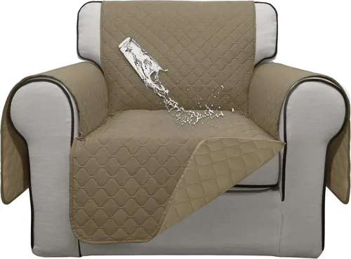 Vista 63 de ISSUNTEX Fundas de sofá de dos plazas con doble protección 100% impermeables para sala de estar, fundas para sofá de 2 cojines, protector de muebles