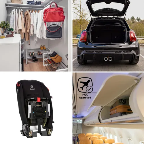 Vista 5 de Diono Radian 3R, asiento de automóvil convertible 3 en 1, en posición orientado hacia atrás y hacia adelante, 10 años, 1 asiento, diseño de ajuste