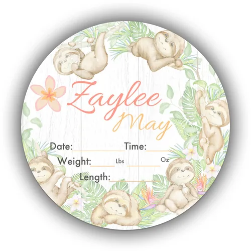 Vista 14 de Letrero de anuncio de bebé recién nacido, regalo personalizado para ducha, estadísticas de nacimiento, accesorios para fotos de hospital, revelación