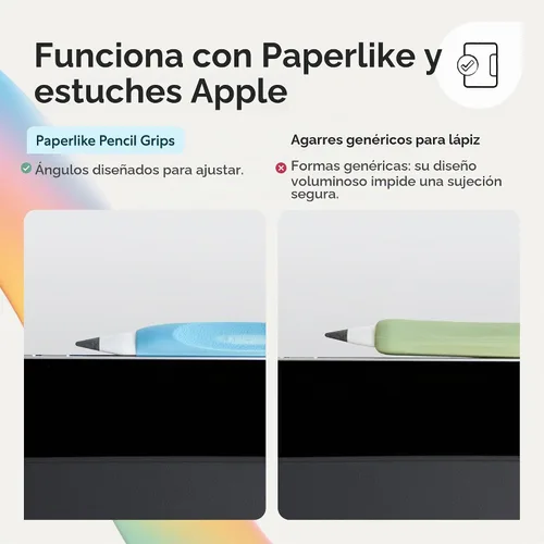 Vista 5 de Paperlike Empuñaduras para Apple Pencil de 1ª y 2ª Generación, USB-C y Pro - Juego de 2 - Precisión ergonómica