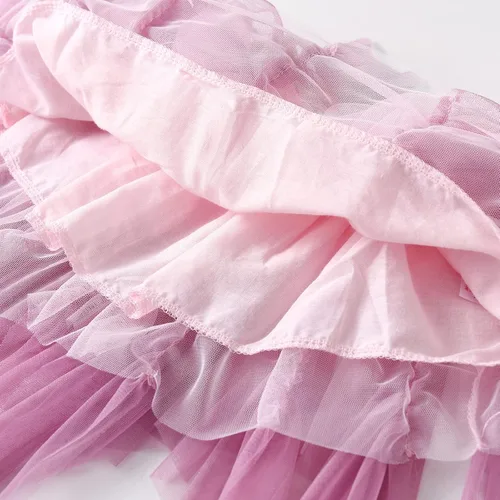 Vista 2 de DXTON Vestidos tutú para niñas y niñas, falda de tul con flores arcoíris