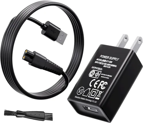 Vista 8 de VHBW Cable de alimentación para afeitadora de calaveras, cargador para recortadora Pitbull Gold Pro/Silver Pro/Platinum/Palm Beast, adaptador