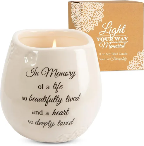 Vista 10 de Pavilion - When Someone You Love Becomes a Memory That Memory Becomes a Treasure - Vela de cerámica rellena de soja de 8 onzas